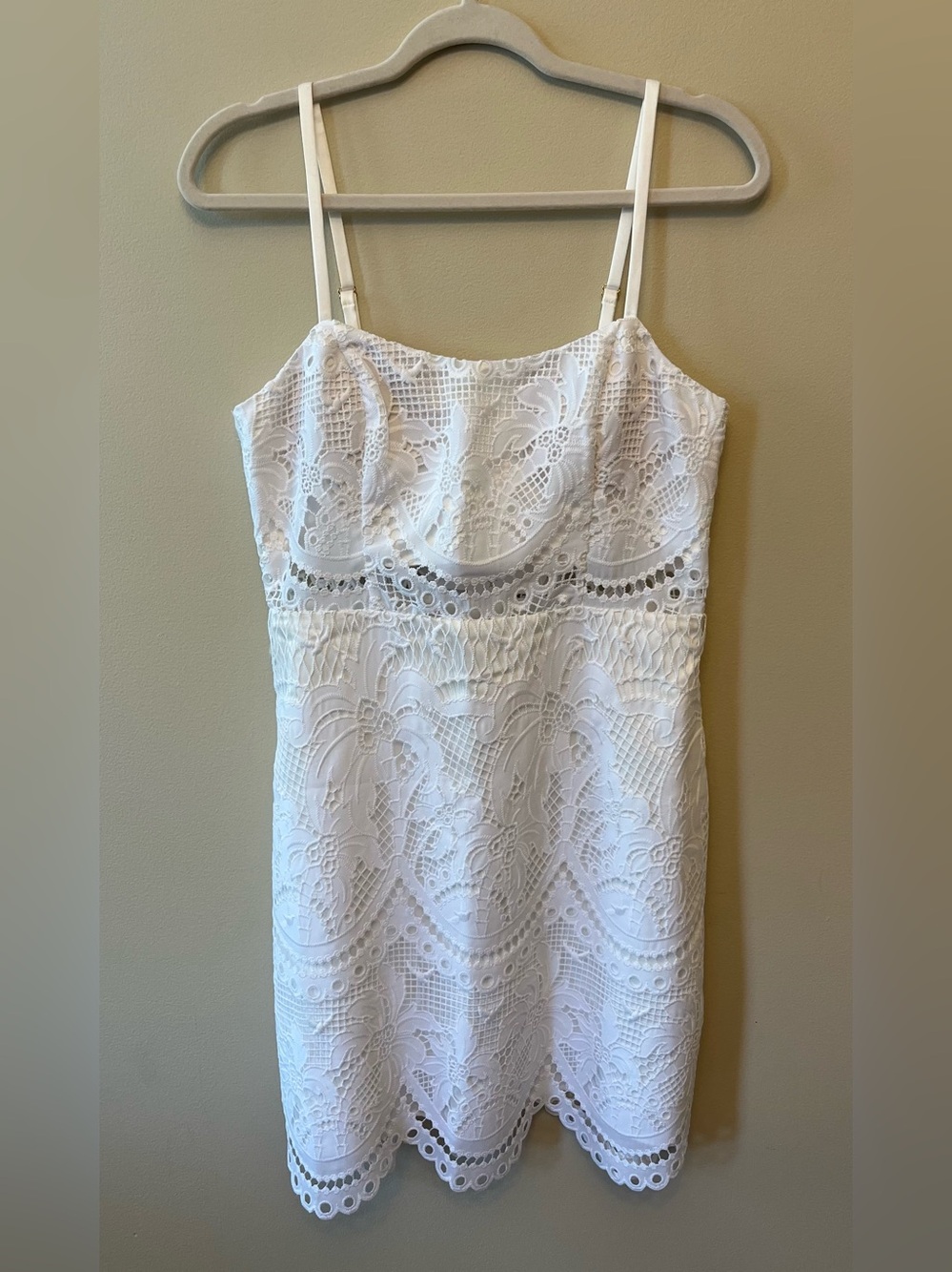 NWT $258 Lilly Pulitzer Risette Lace Dress Resort White Women's Size 4